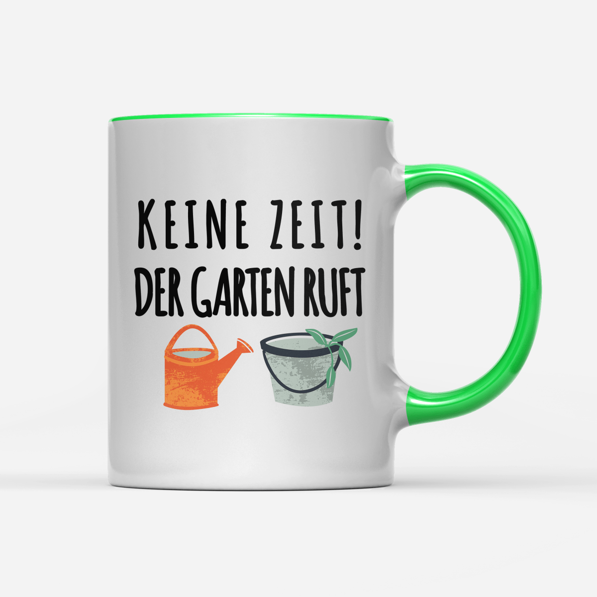 Tasse Keine Zeit der Garten ruft - Schwarzer - Kaffee