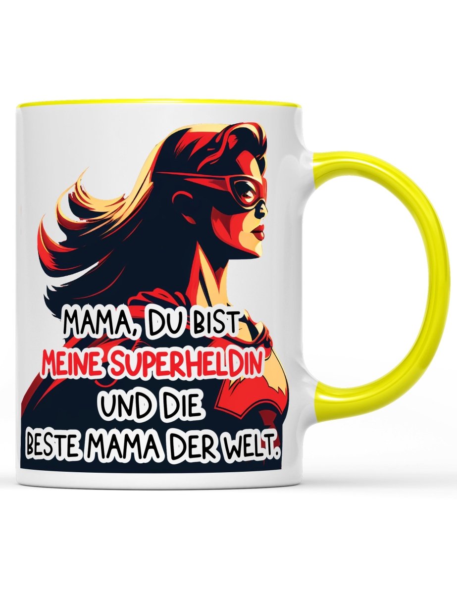 Tasse Mama, du bist meine Superheldin und die beste Mama der Welt. Muttertag Special - Schwarzer - Kaffee