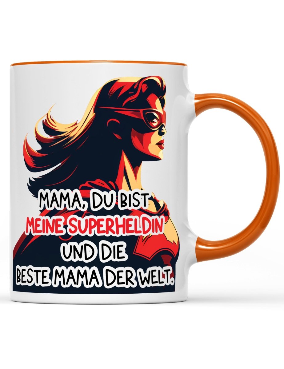 Tasse Mama, du bist meine Superheldin und die beste Mama der Welt. Muttertag Special - Schwarzer - Kaffee