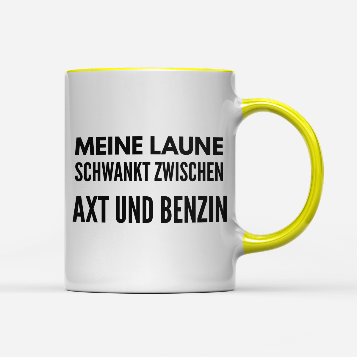 Tasse Meine Laune schwankt zwischen Axt und Benzin - Schwarzer - Kaffee