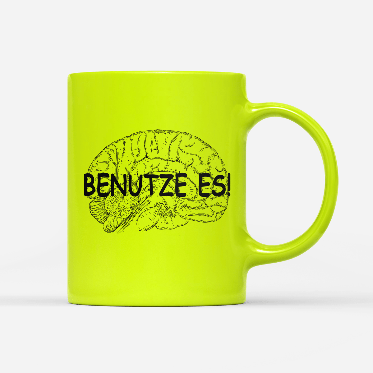 Tasse Neon Benutze Es - Schwarzer - Kaffee