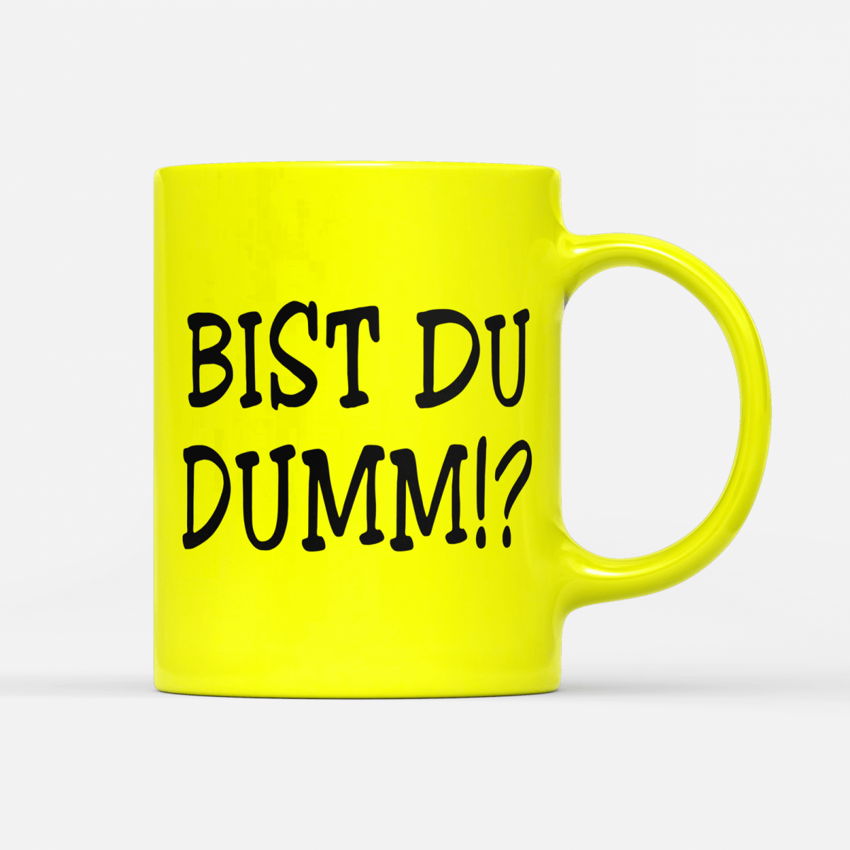 Tasse Neon Bist du dumm - Schwarzer - Kaffee
