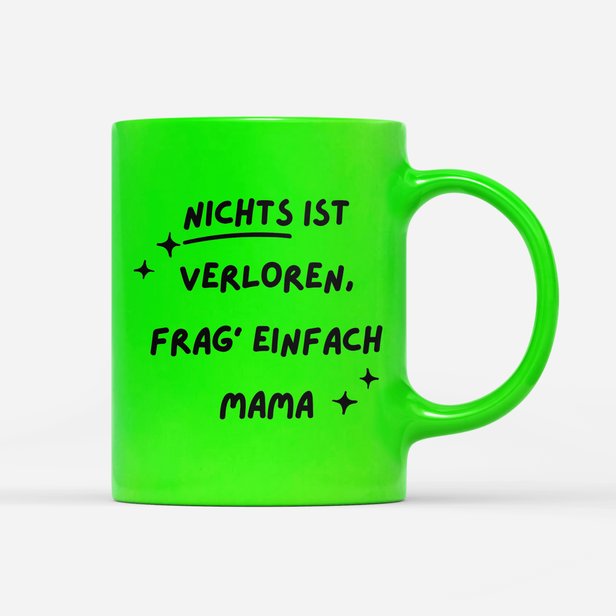 Tasse Neon Frag Mama - Schwarzer - Kaffee