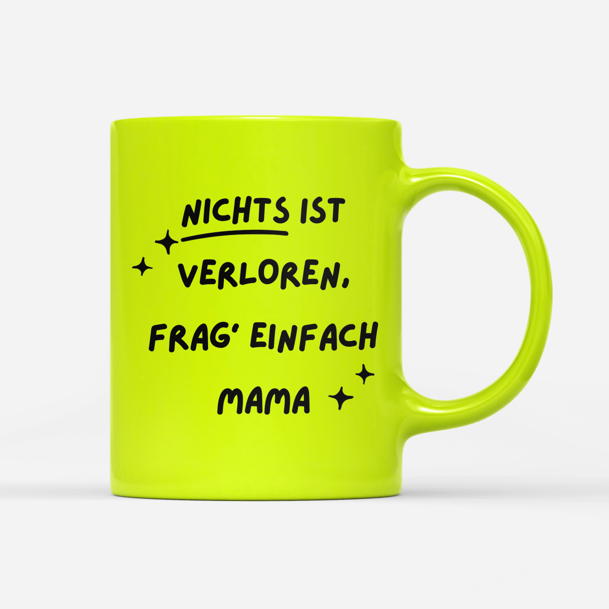 Tasse Neon Frag Mama - Schwarzer - Kaffee