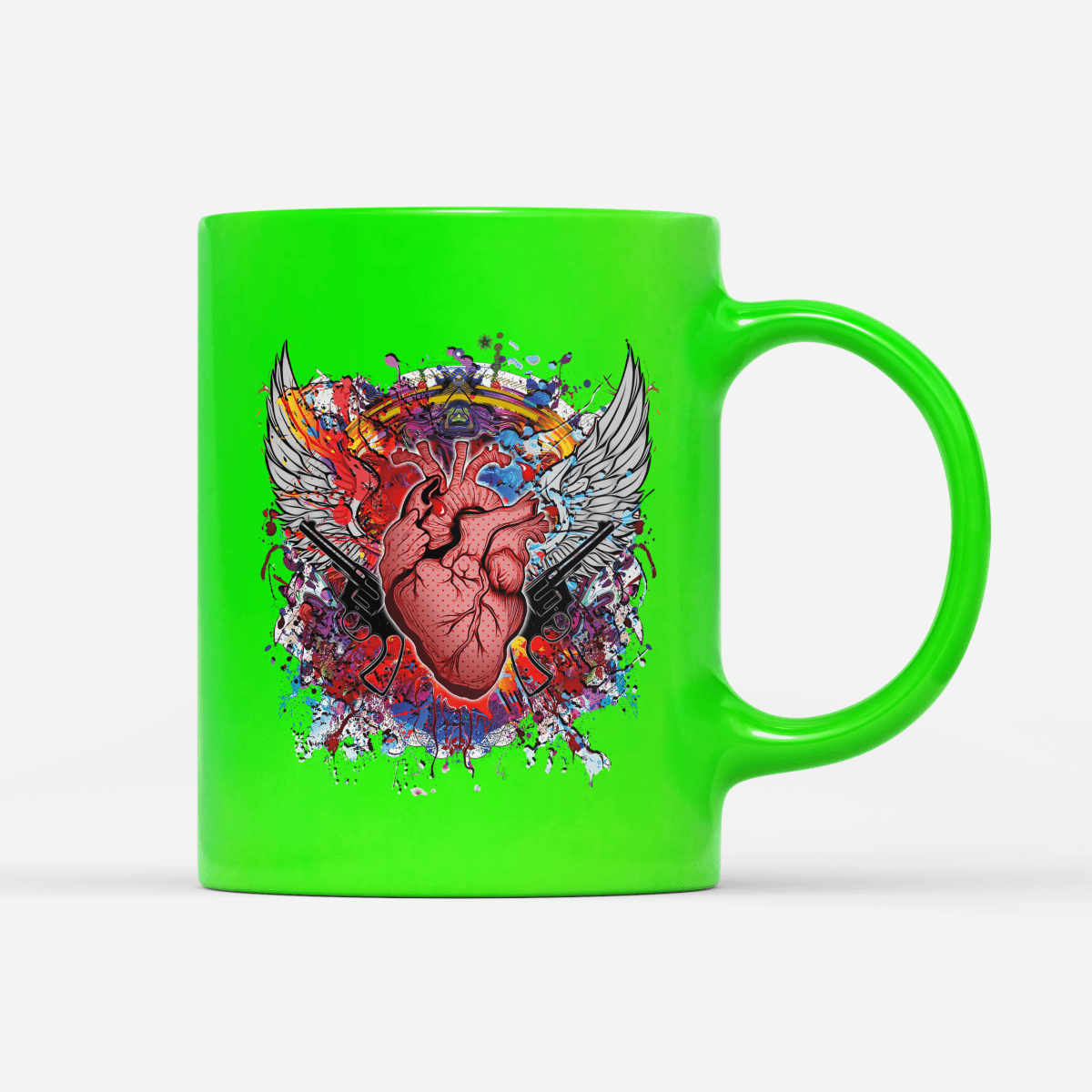 Tasse Neon Heart - Schwarzer - Kaffee