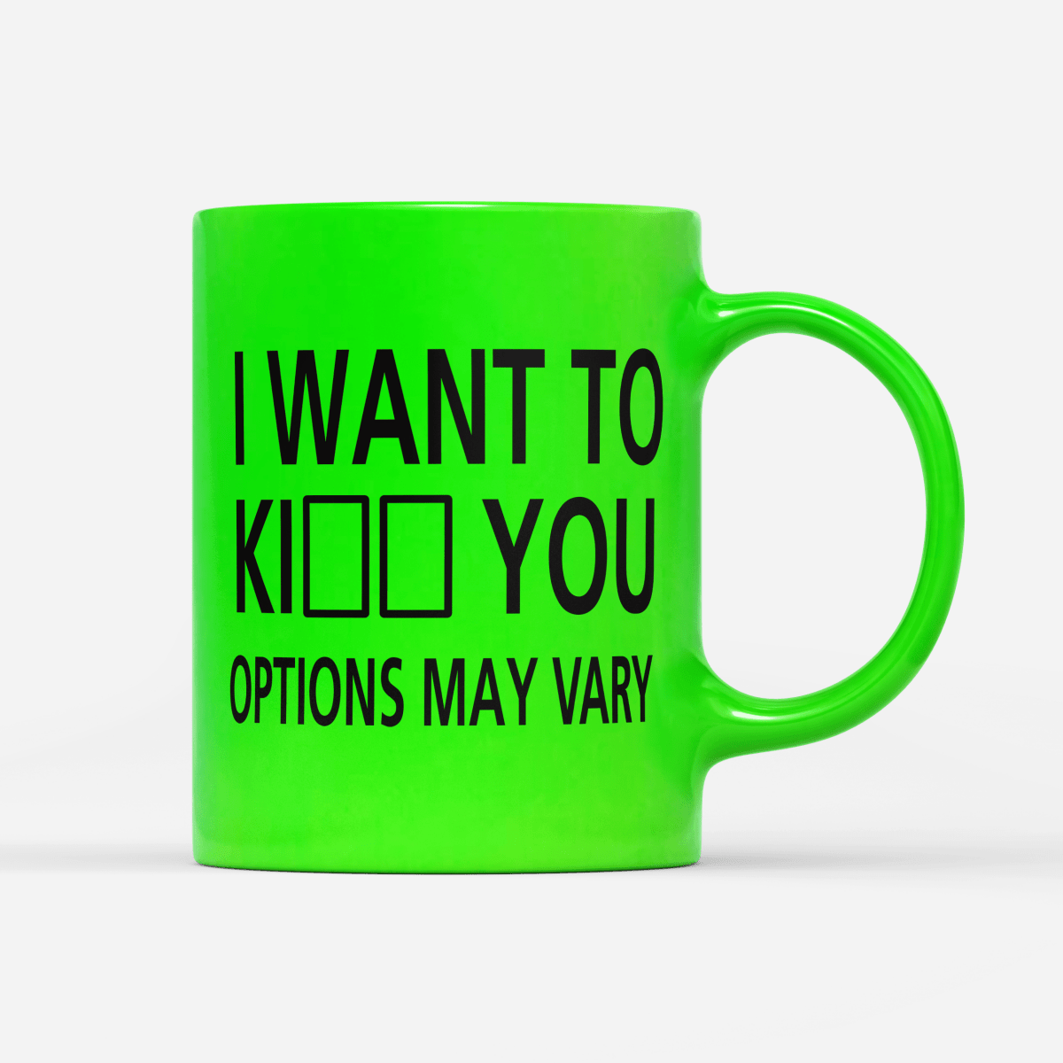 Tasse Neon I want to - Schwarzer - Kaffee