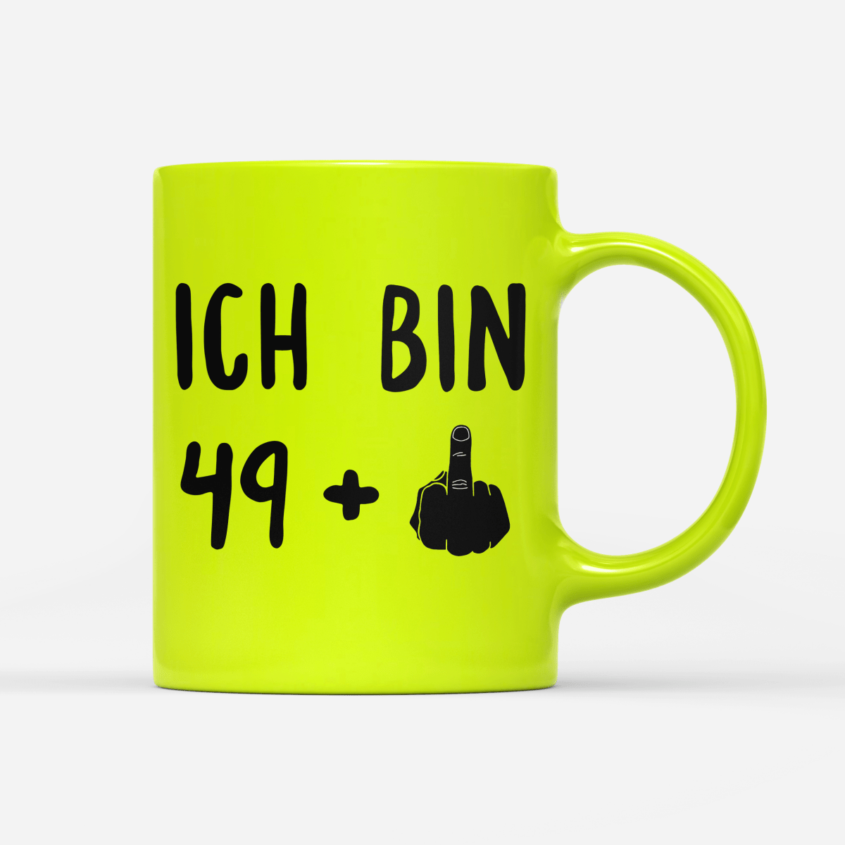 Tasse Neon Ich bin 49+ - Schwarzer - Kaffee