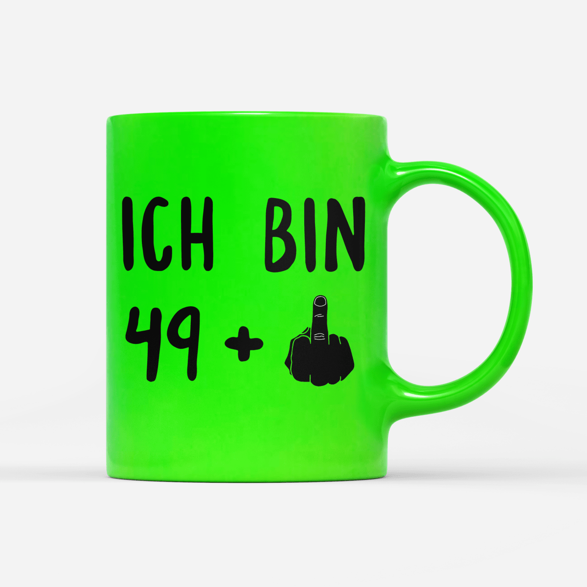 Tasse Neon Ich bin 49+ - Schwarzer - Kaffee