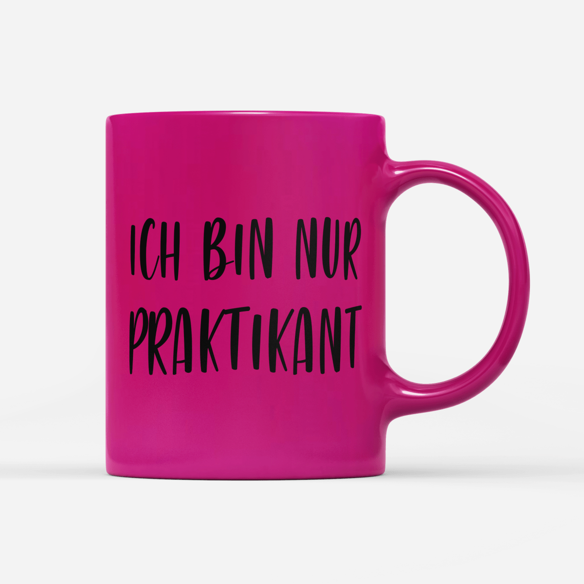 Tasse Neon Ich bin nur Praktikant - Schwarzer - Kaffee