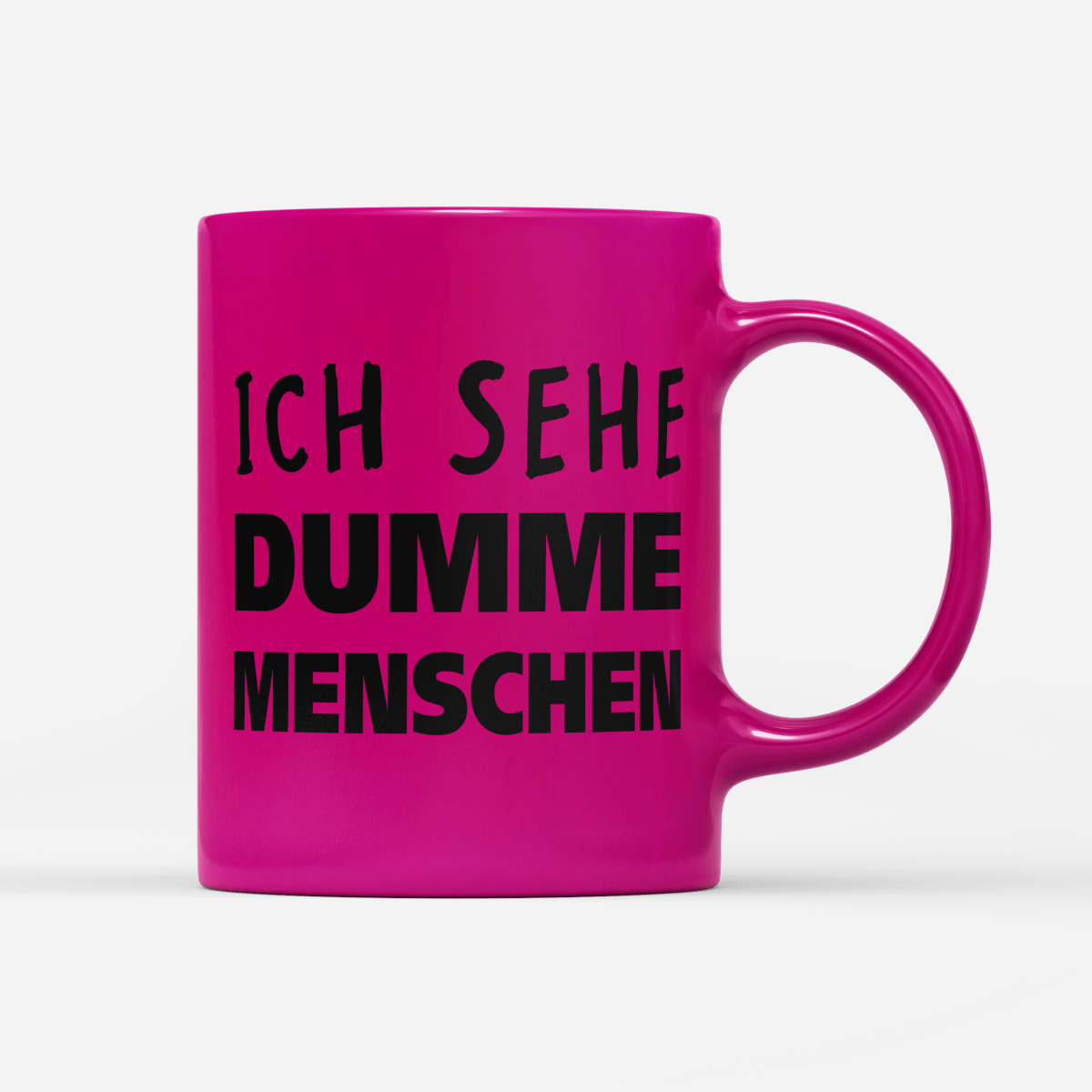Tasse Neon Ich sehe dumme Menschen - Schwarzer - Kaffee