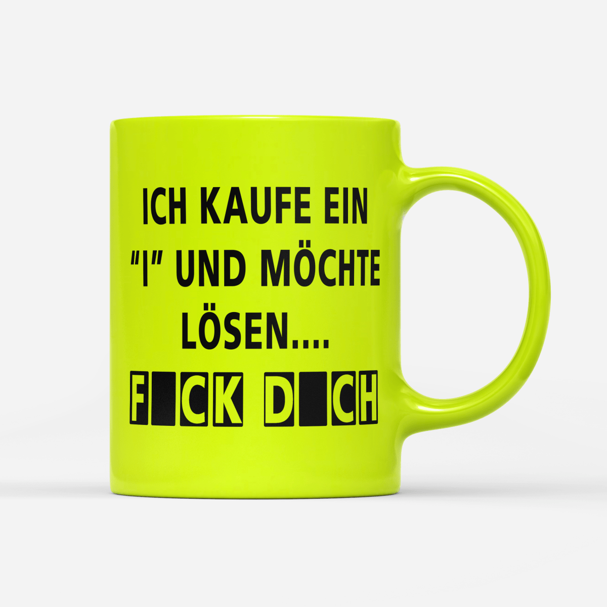 Tasse Neon Kaufe ein i - Schwarzer - Kaffee