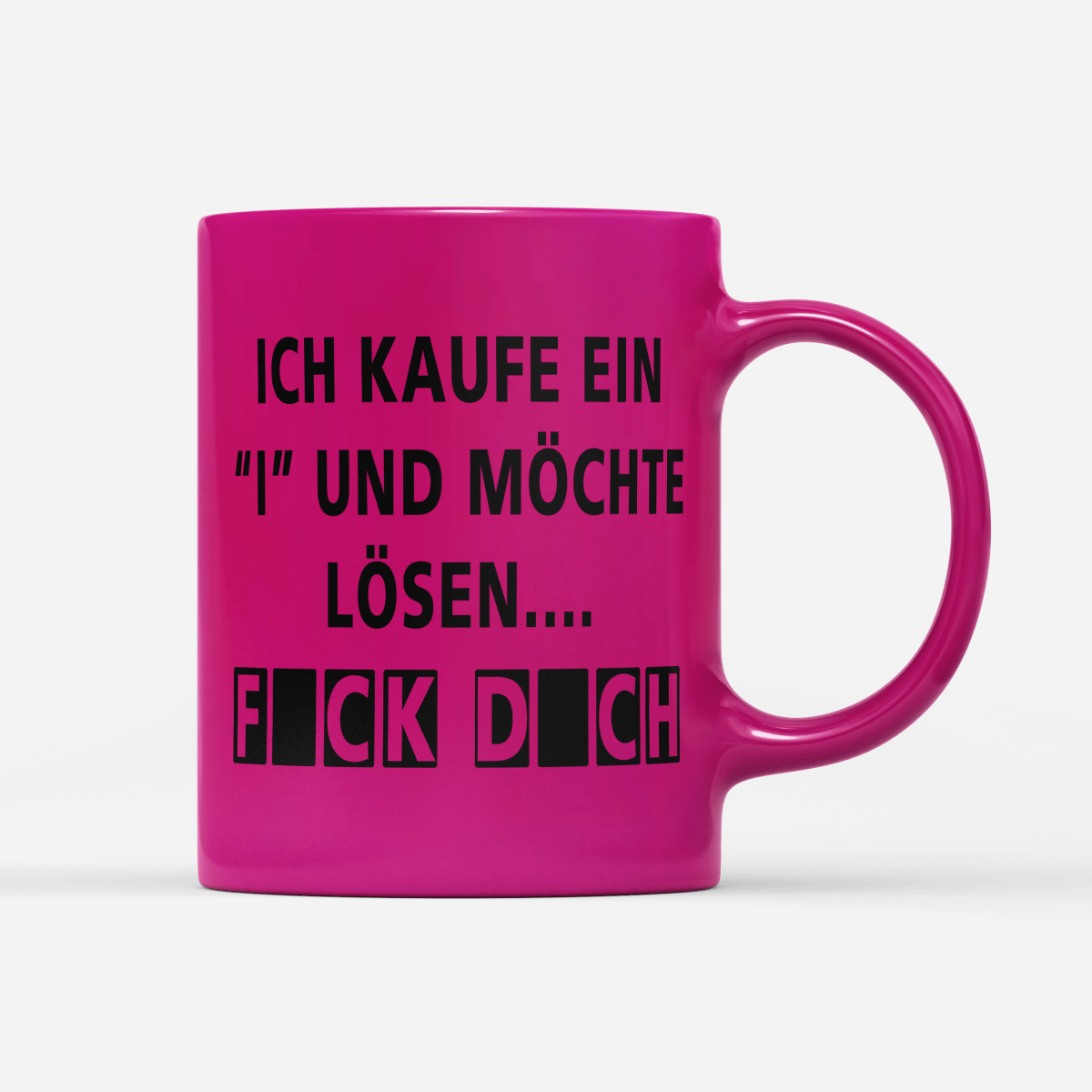 Tasse Neon Kaufe ein i - Schwarzer - Kaffee
