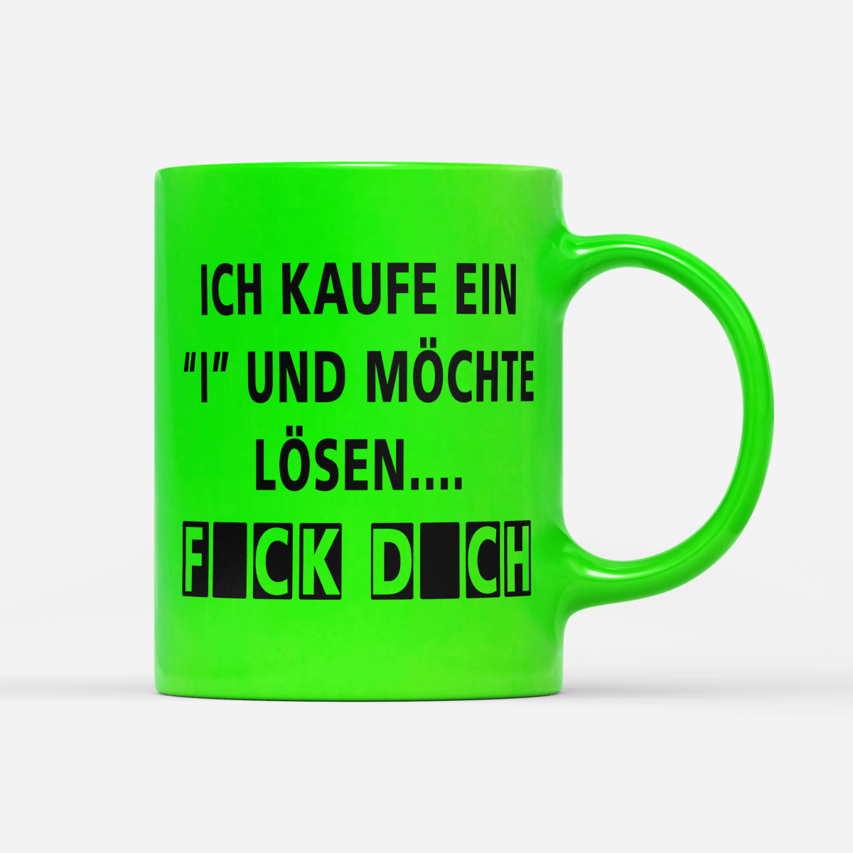 Tasse Neon Kaufe ein i - Schwarzer - Kaffee