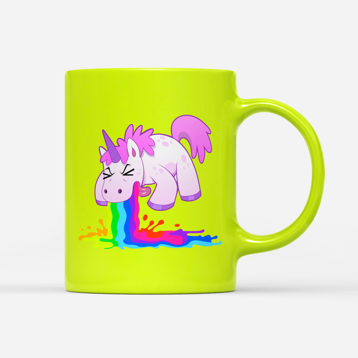 Tasse Neon Kotzendes Einhorn - Schwarzer - Kaffee