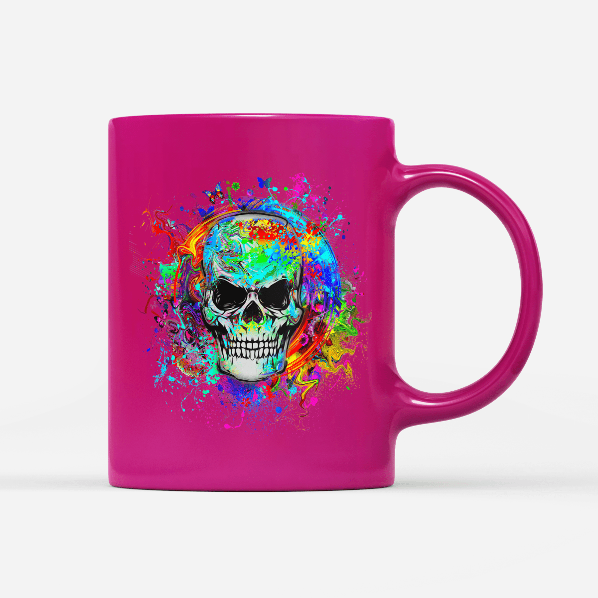 Tasse Neon Totenkopf - Schwarzer - Kaffee