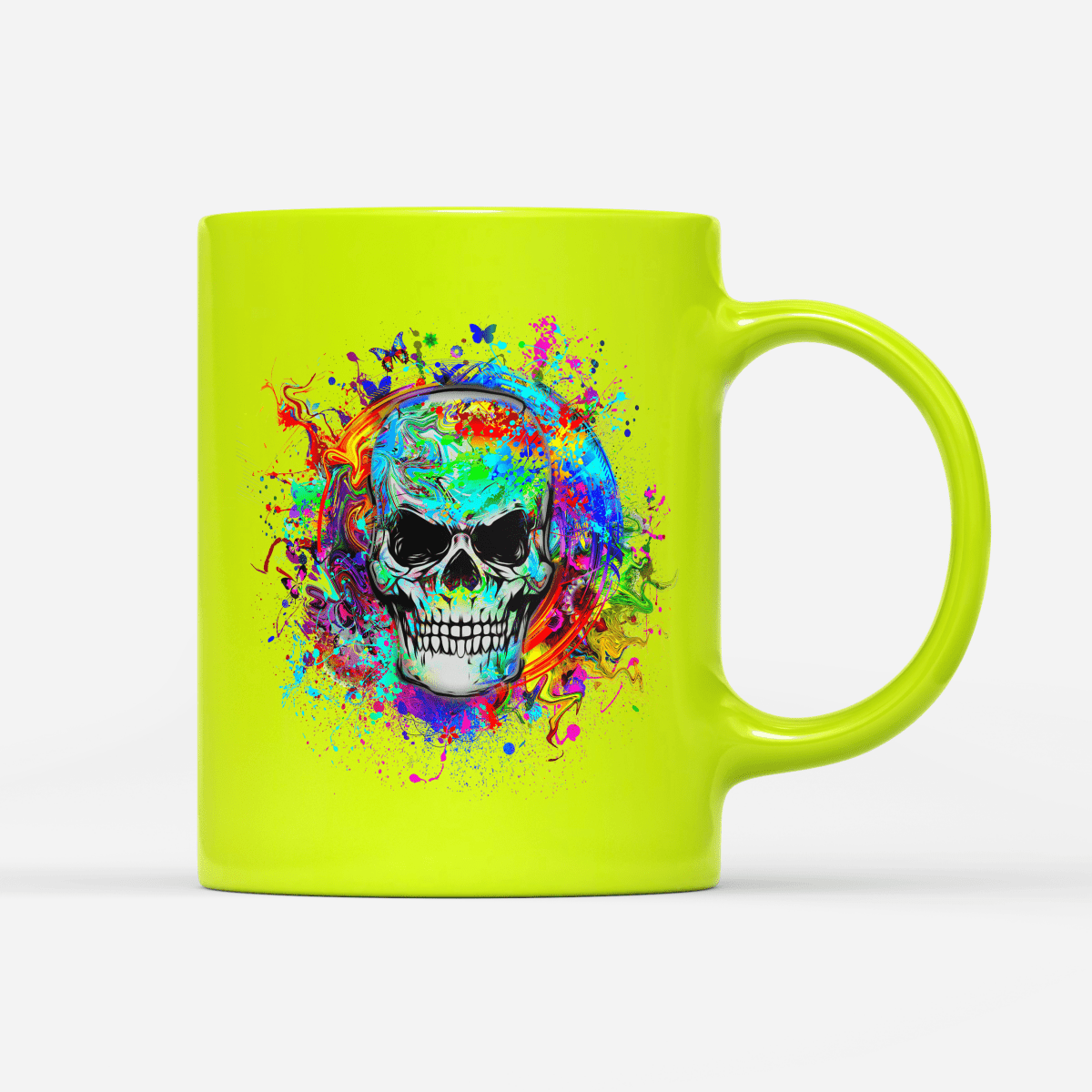Tasse Neon Totenkopf - Schwarzer - Kaffee