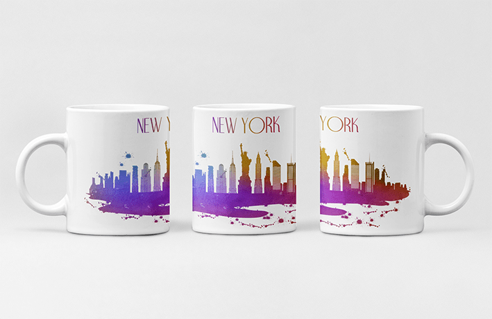 Tasse New York - Schwarzer - Kaffee