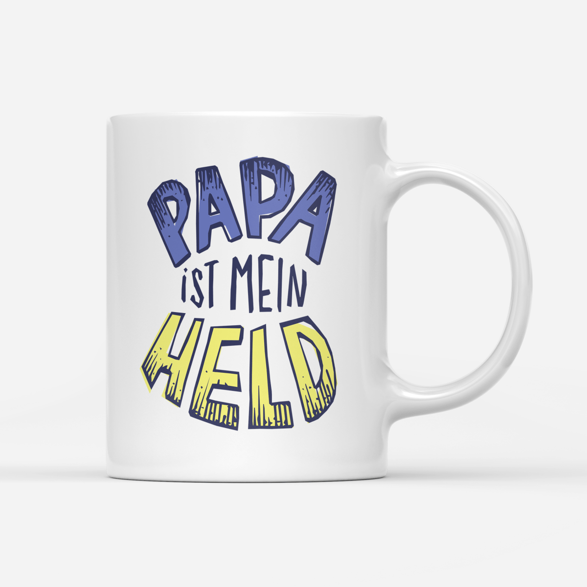 Tasse Papa ist mein Held - Schwarzer - Kaffee