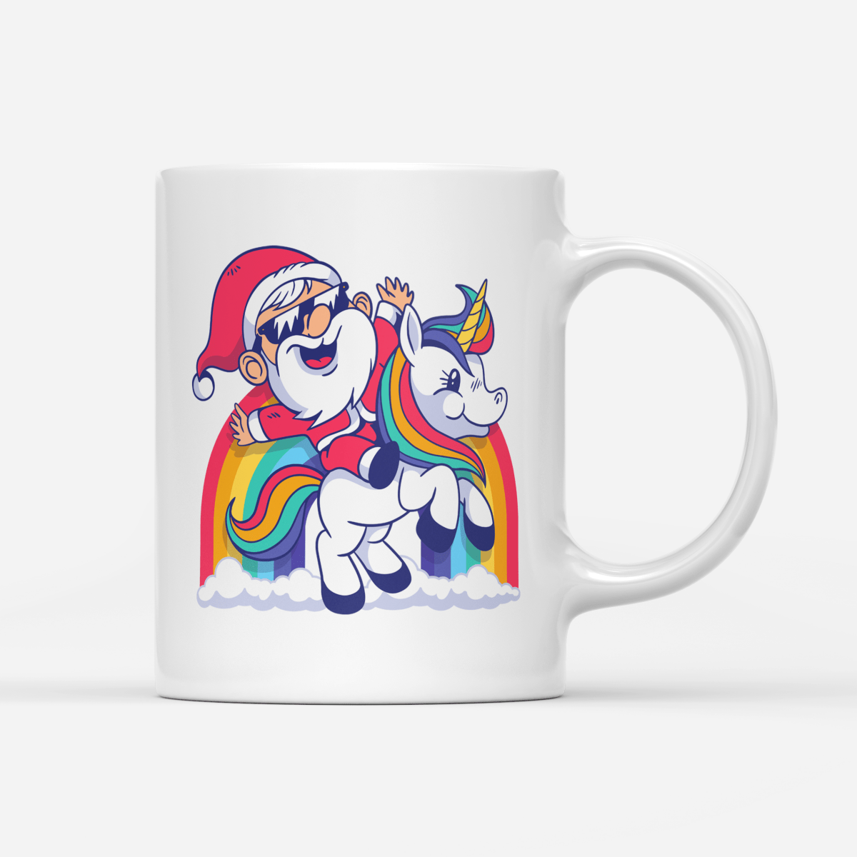 Tasse Santa & Einhorn - Schwarzer - Kaffee
