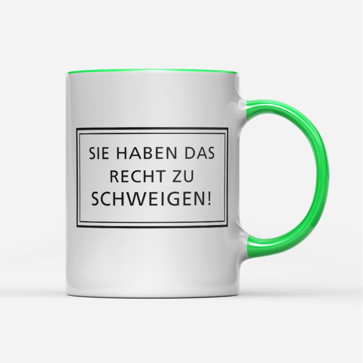 Tasse Sie haben das Recht zu schweigen - Schwarzer - Kaffee