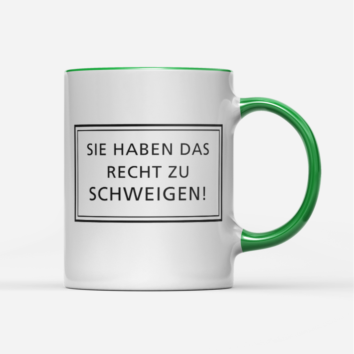 Tasse Sie haben das Recht zu schweigen - Schwarzer - Kaffee
