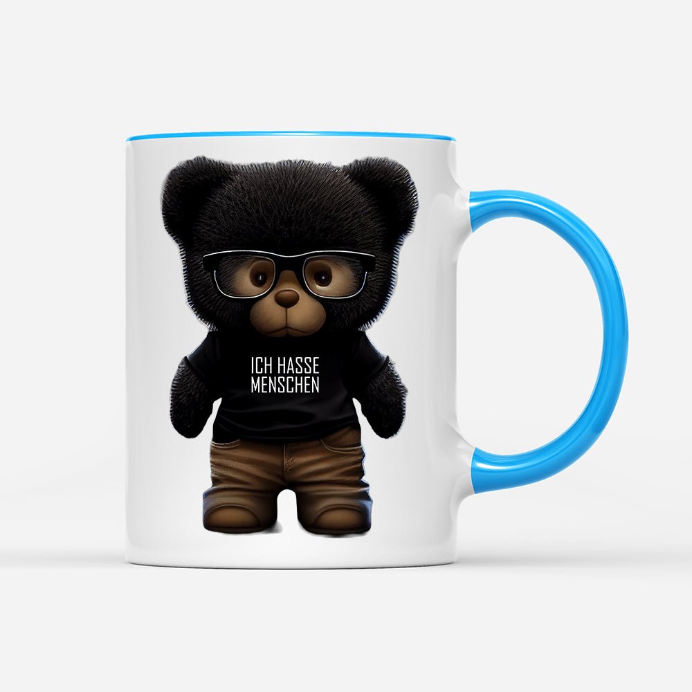 Tasse Teddybär Ich hasse Menschen - Schwarzer - Kaffee
