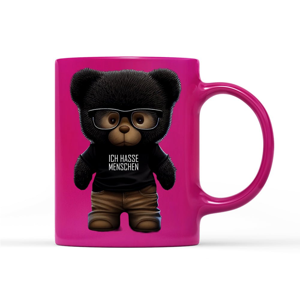 Tasse Teddybär Ich hasse Menschen - Schwarzer - Kaffee