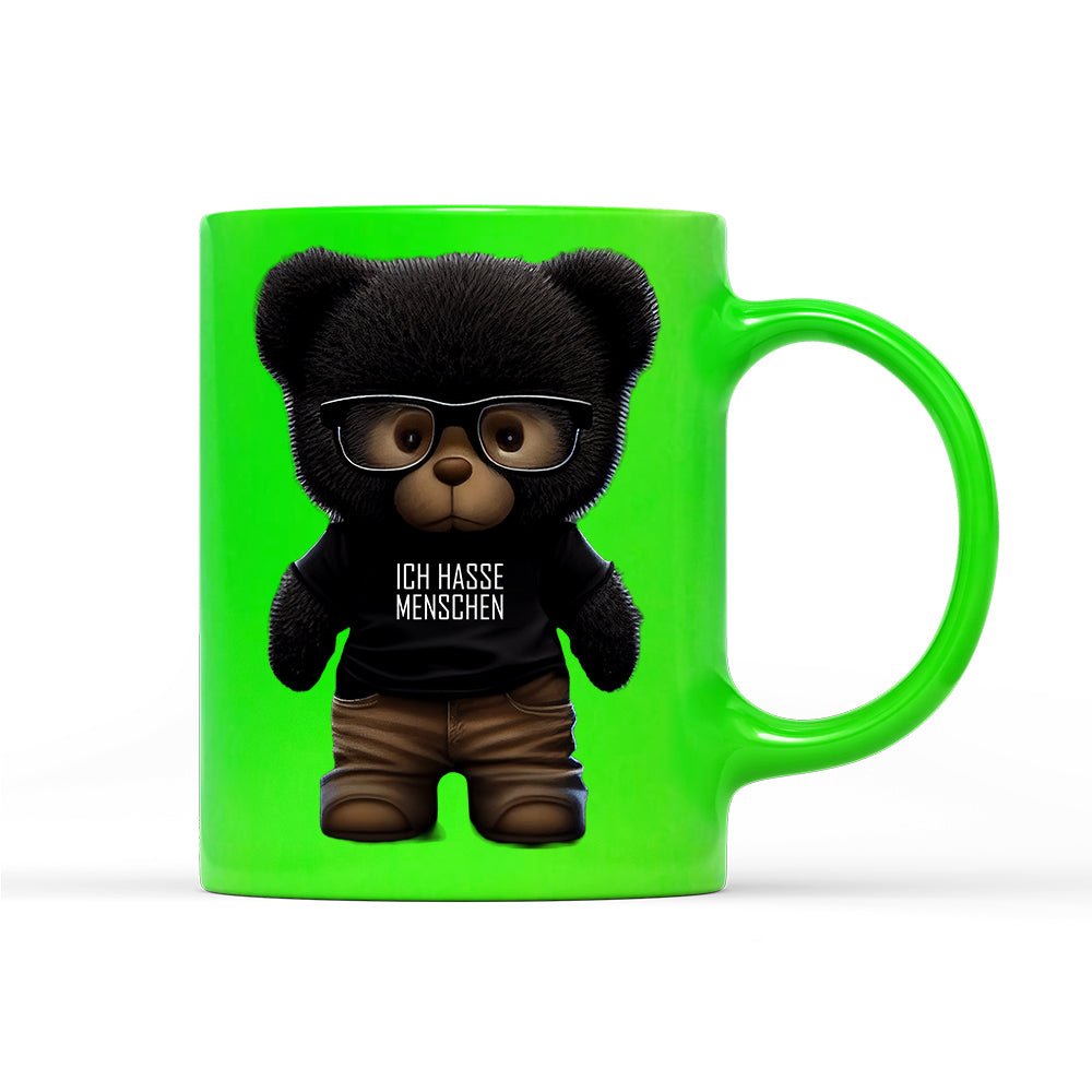 Tasse Teddybär Ich hasse Menschen - Schwarzer - Kaffee