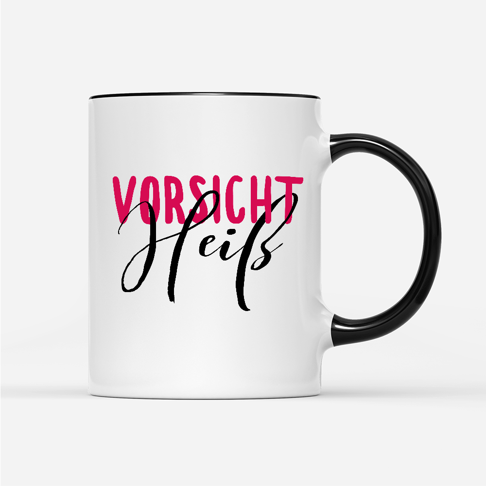 Tasse Vorsicht heiß - Schwarzer - Kaffee