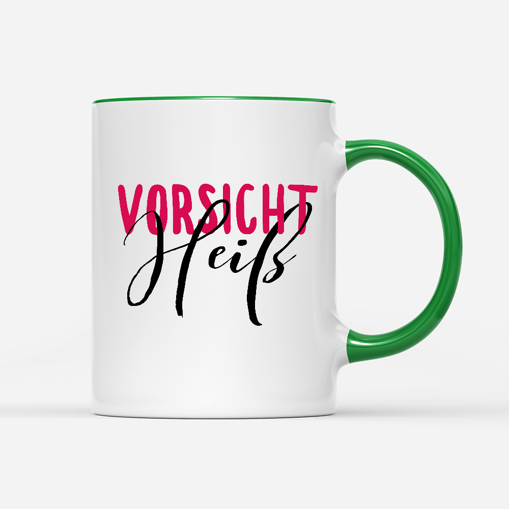 Tasse Vorsicht heiß - Schwarzer - Kaffee