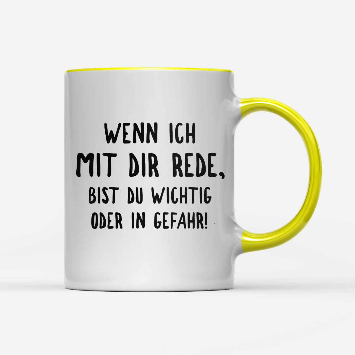 Tasse Wichtig oder in Gefahr - Schwarzer - Kaffee