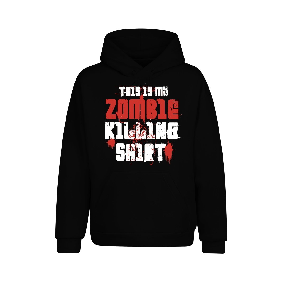 This is my Zombie killing Shirt Statement Hoodie Unisex - Schwarzer - Kaffee