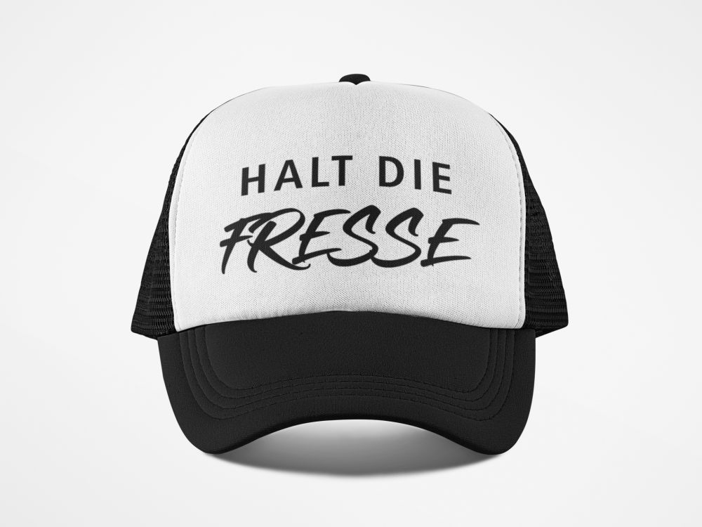 Trucker Cap Halt die Fresse - Schwarzer - Kaffee