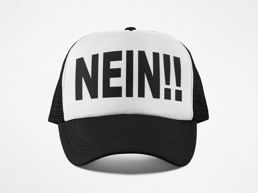 Trucker Cap Nein!! - Schwarzer - Kaffee