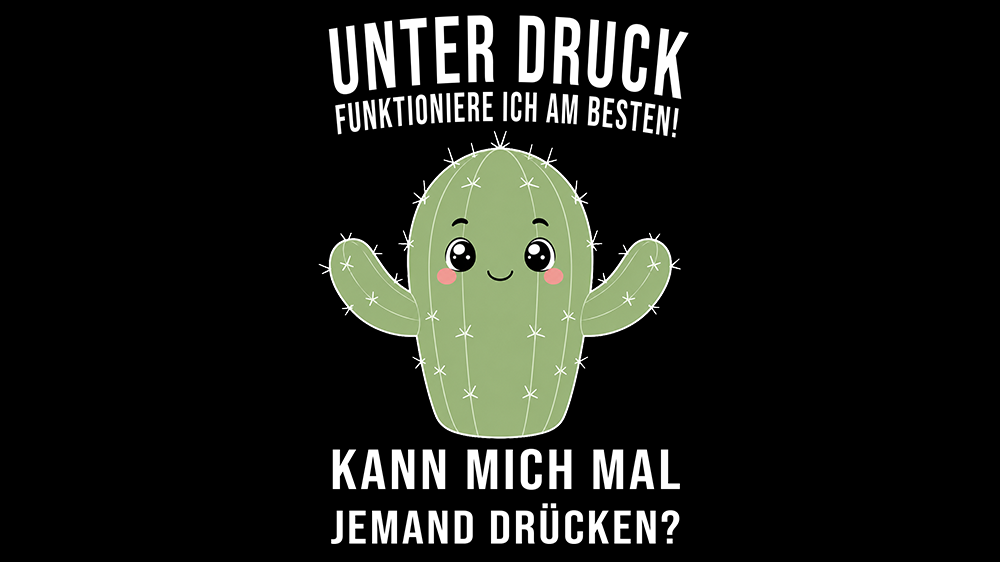 Unter Druck funktioniere ich am besten – Lustige T-Shirts & Hoodies