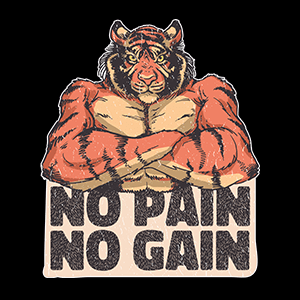 No Pain no Gain - Schwarzer-Kaffee