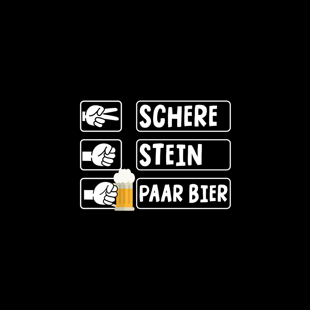 Schere Stein Paar Bier - Schwarzer-Kaffee