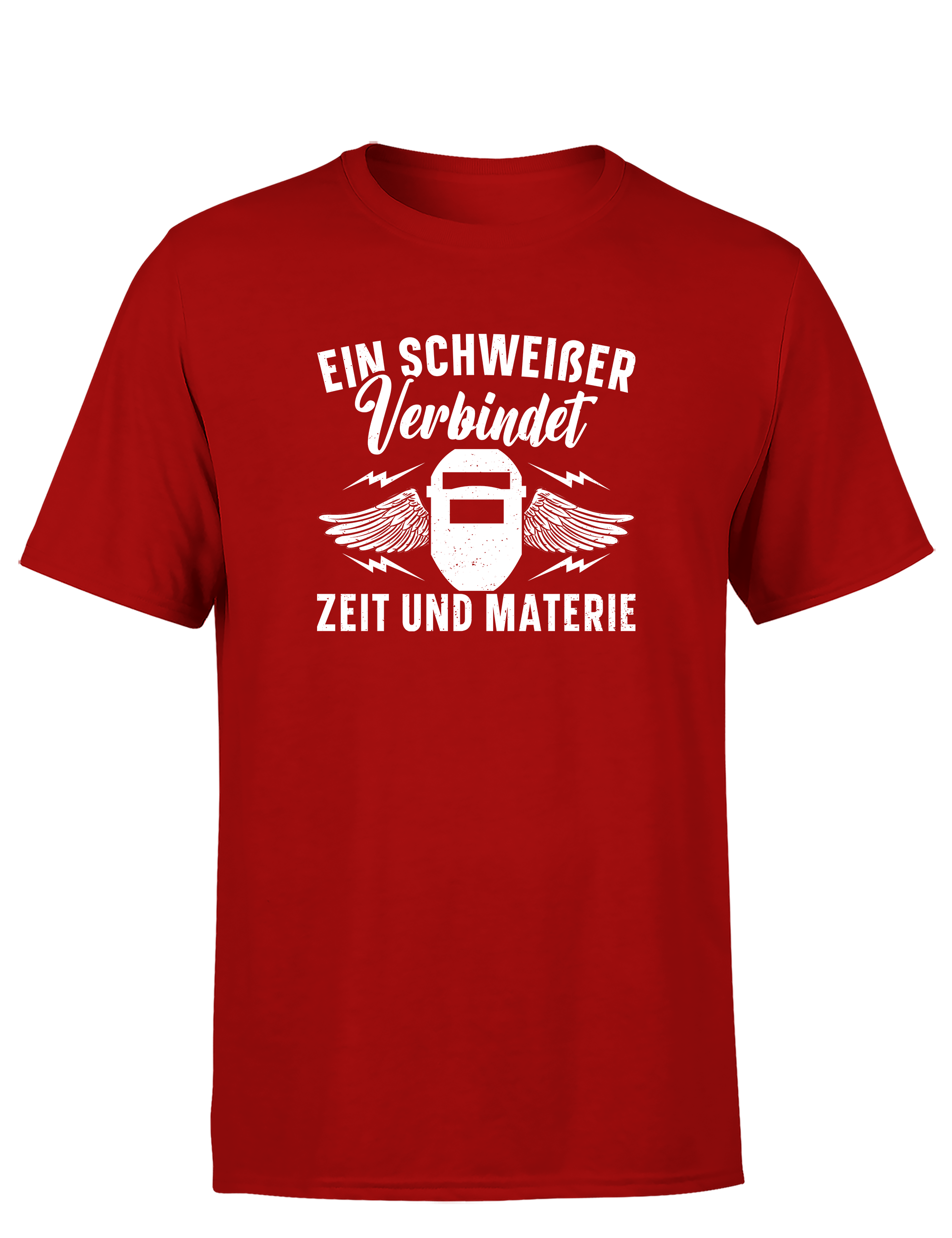 Ein Schweißer verbindet Zeit und Materie – Herren T-Shirt im Retro Stil | Lustiges Shirt für Schweißer, Metallbauer & Handwerker