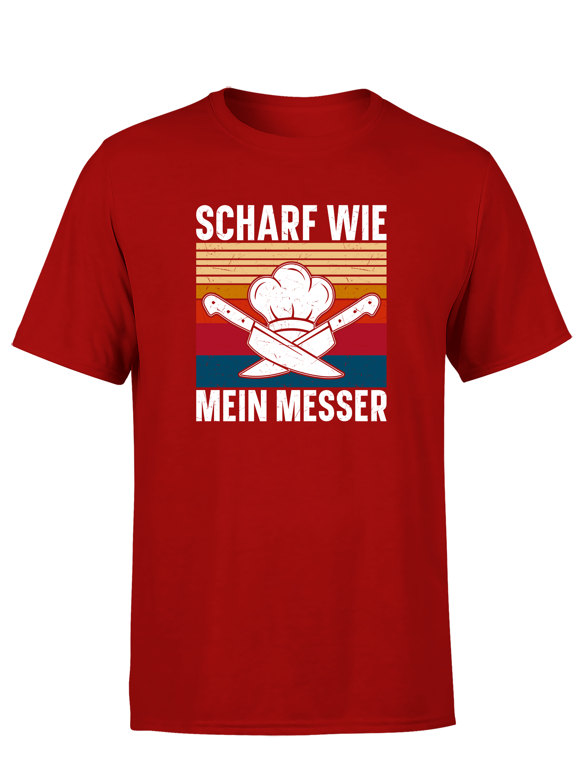 Herren T-Shirt „Scharf wie mein Messer“ | Lustiges Koch Shirt für Männer & Küchenprofis