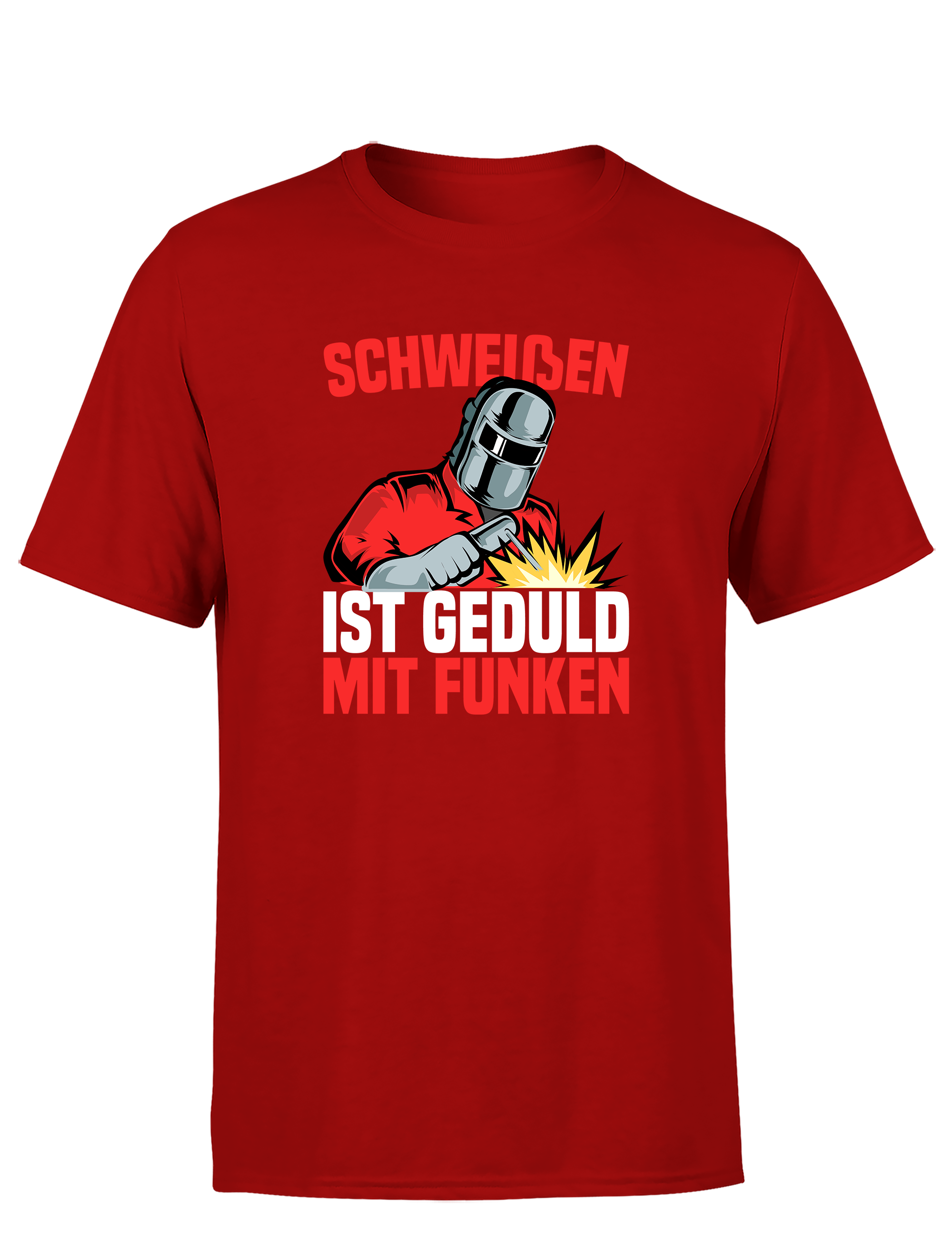 Schweißen ist Geduld mit Funken – Herren T-Shirt im Retro Stil | Lustiges Shirt für Schweißer, Metallbauer & Handwerker