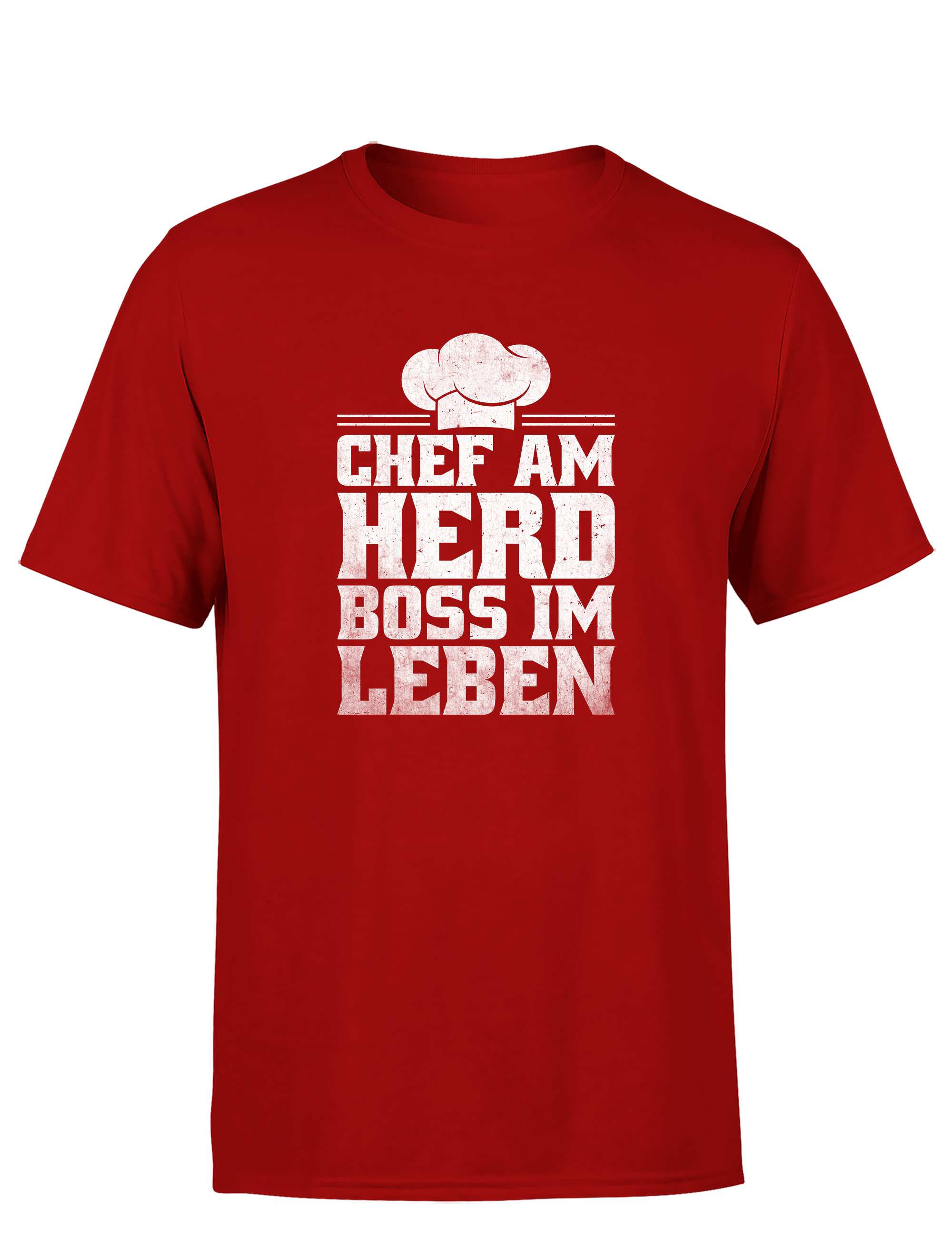 Herren T-Shirt „Chef am Herd Boss im Leben“ | Lustiges Koch Shirt für Männer mit Küchenpower