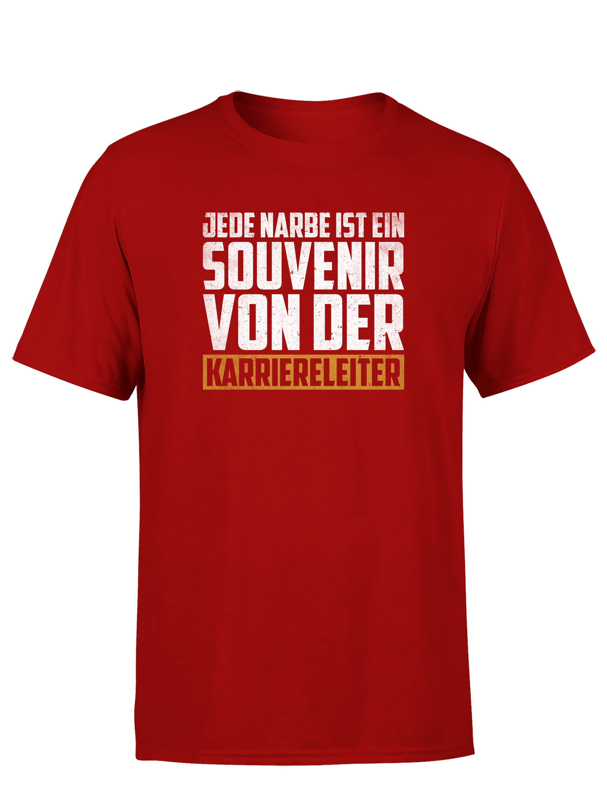 Jede Narbe ist ein Souvenir – Herren T-Shirt „Karriereleiter“ | Lustiges Shirt für Arbeiter, Handwerker & Bürohelden