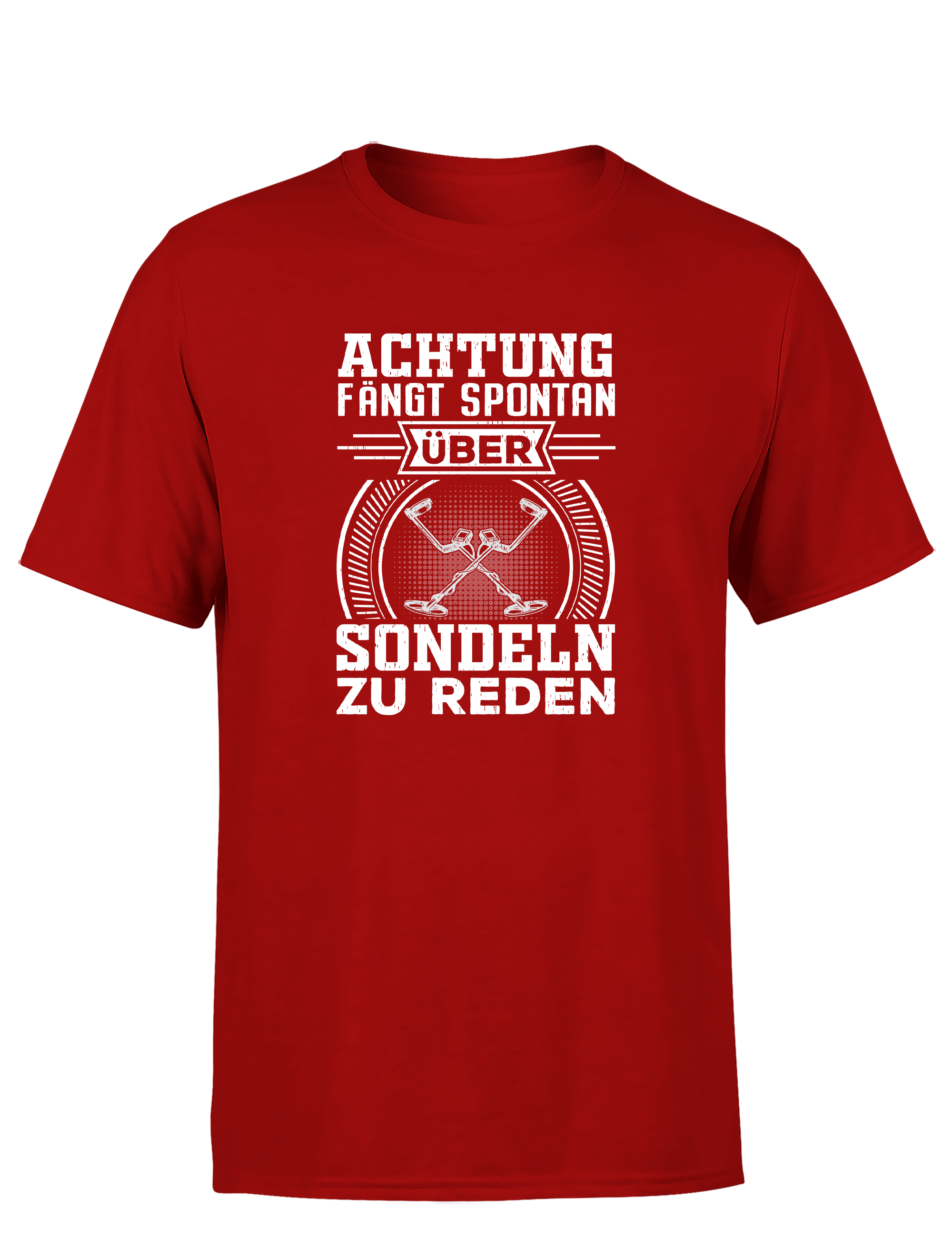 Achtung! Fange spontan an über Sondeln zu reden – Herren T-Shirt im Retro Stil | Lustiges Shirt für Schatzsucher, Hobby-Sondler & Freizeit