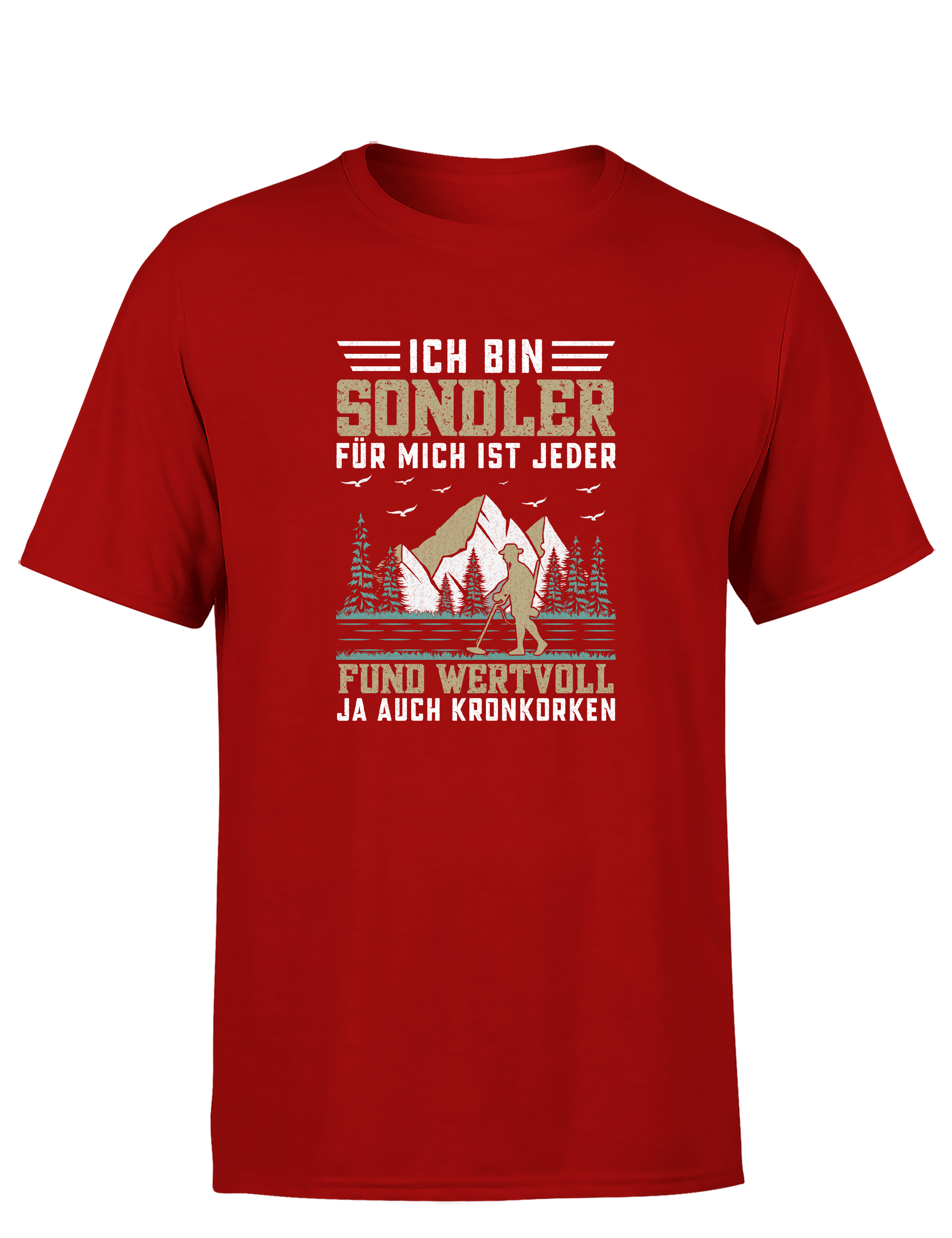 Ich bin Sondler – für mich ist jeder Fund wertvoll (ja, auch Kronkorken) – Herren T-Shirt im Retro Stil | Lustiges Shirt für Sondengänger, Hobby, Freizeit & Geschenkidee