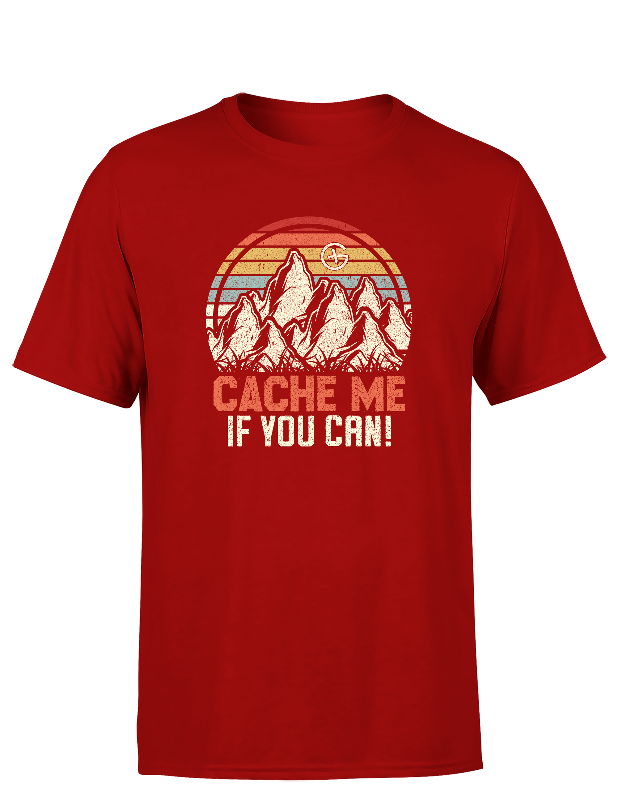 Cache Me If You Can! – Geocaching Herren T-Shirt im Vintage Look | Stylisches Shirt für Schatzsucher & Outdoor-Abenteurer