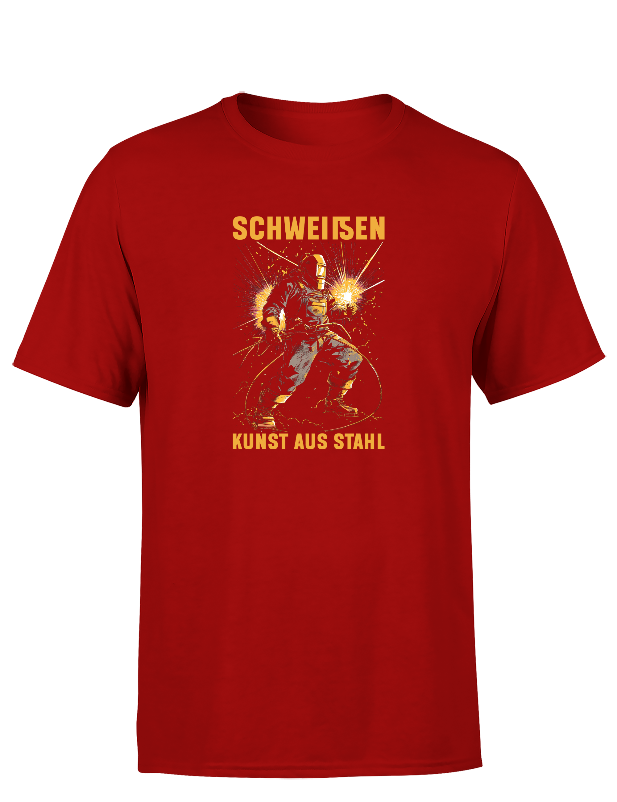Schweißen – Kunst aus Stahl – Herren T-Shirt im Retro Stil | Lustiges Shirt für Schweißer, Metallbauer & Handwerker