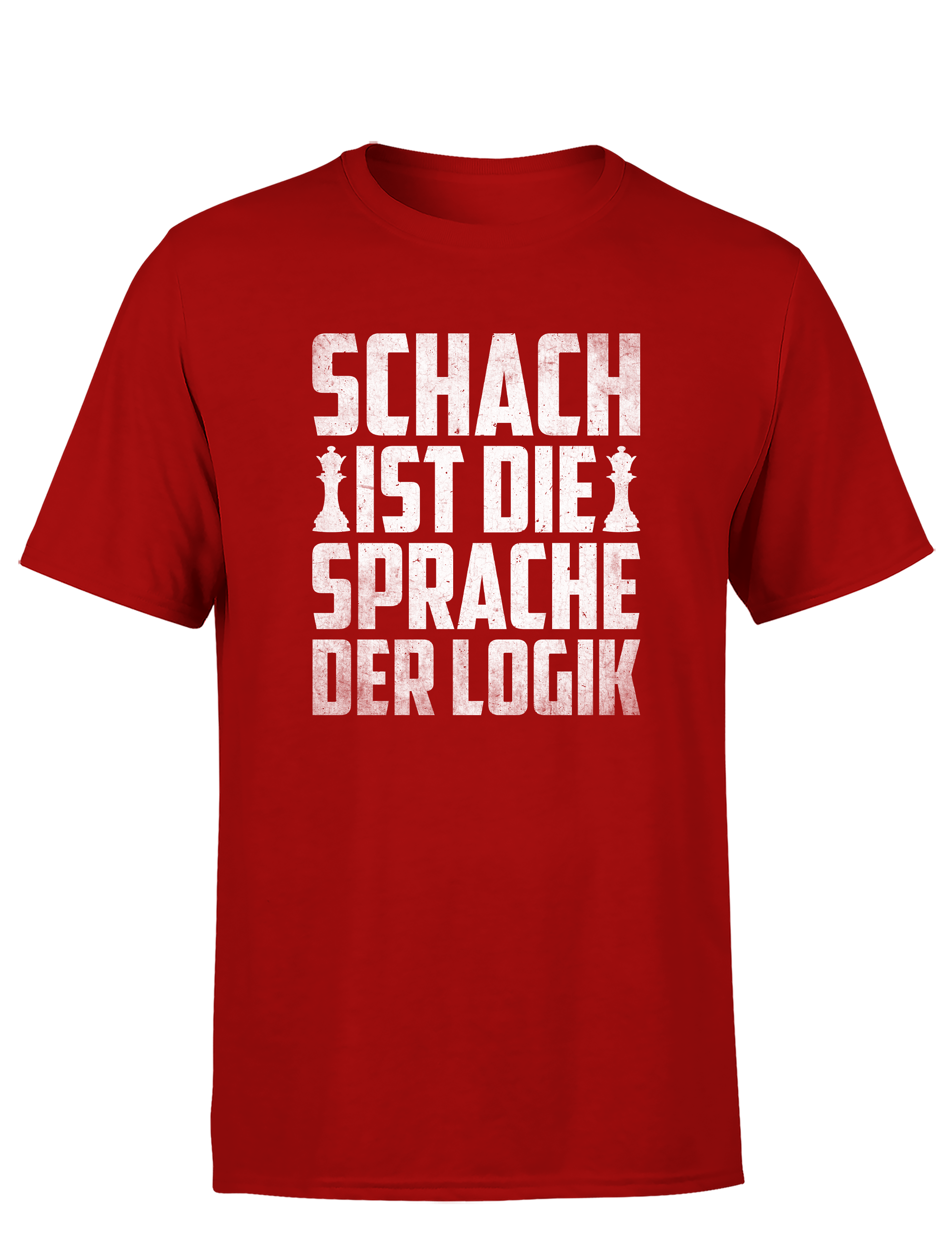 Schach ist die Sprache der Logik – Herren T-Shirt im Retro Stil | Perfektes Männer Shirt für Schachspieler, Turniere, Freizeit & Geschenkidee