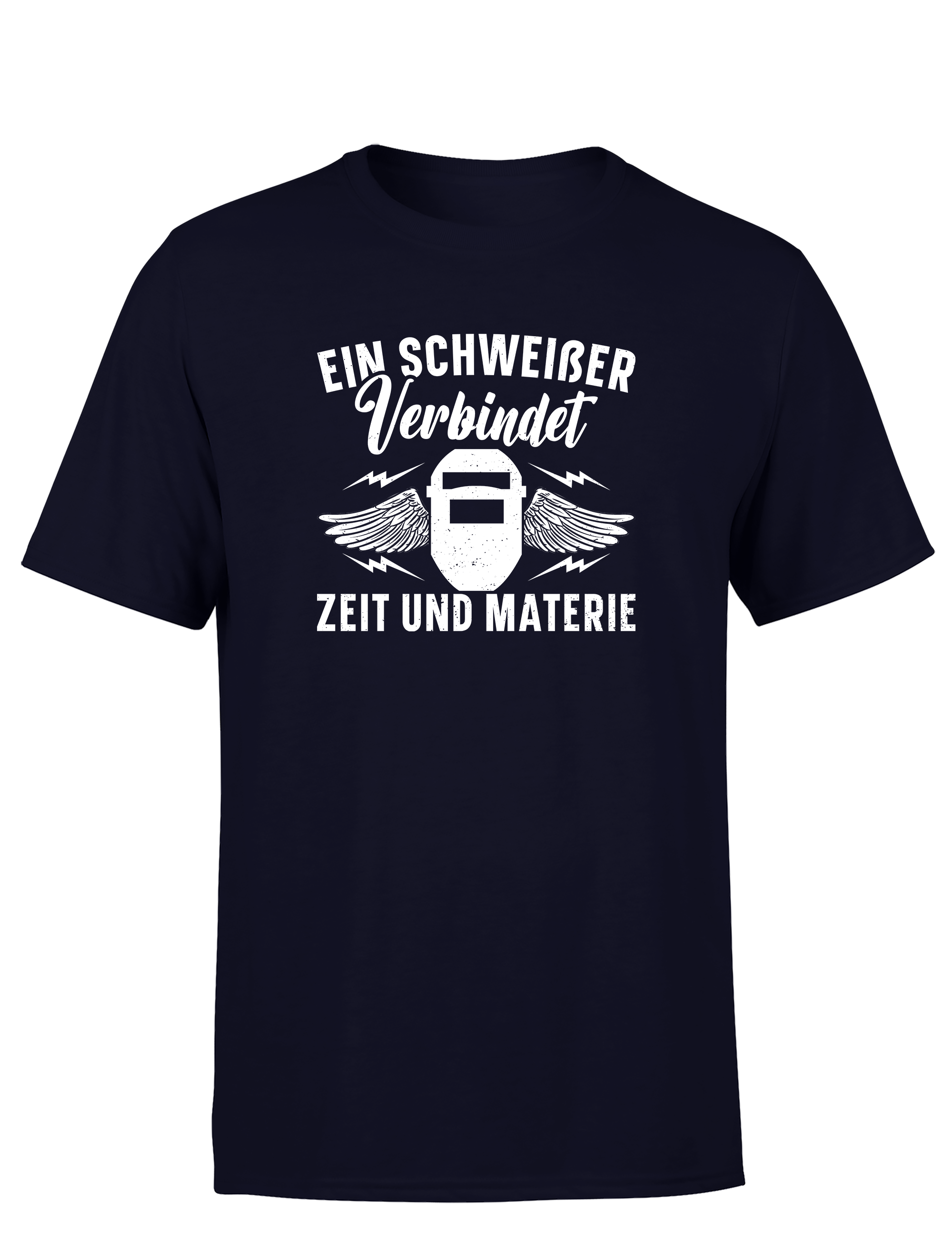 Ein Schweißer verbindet Zeit und Materie – Herren T-Shirt im Retro Stil | Lustiges Shirt für Schweißer, Metallbauer & Handwerker
