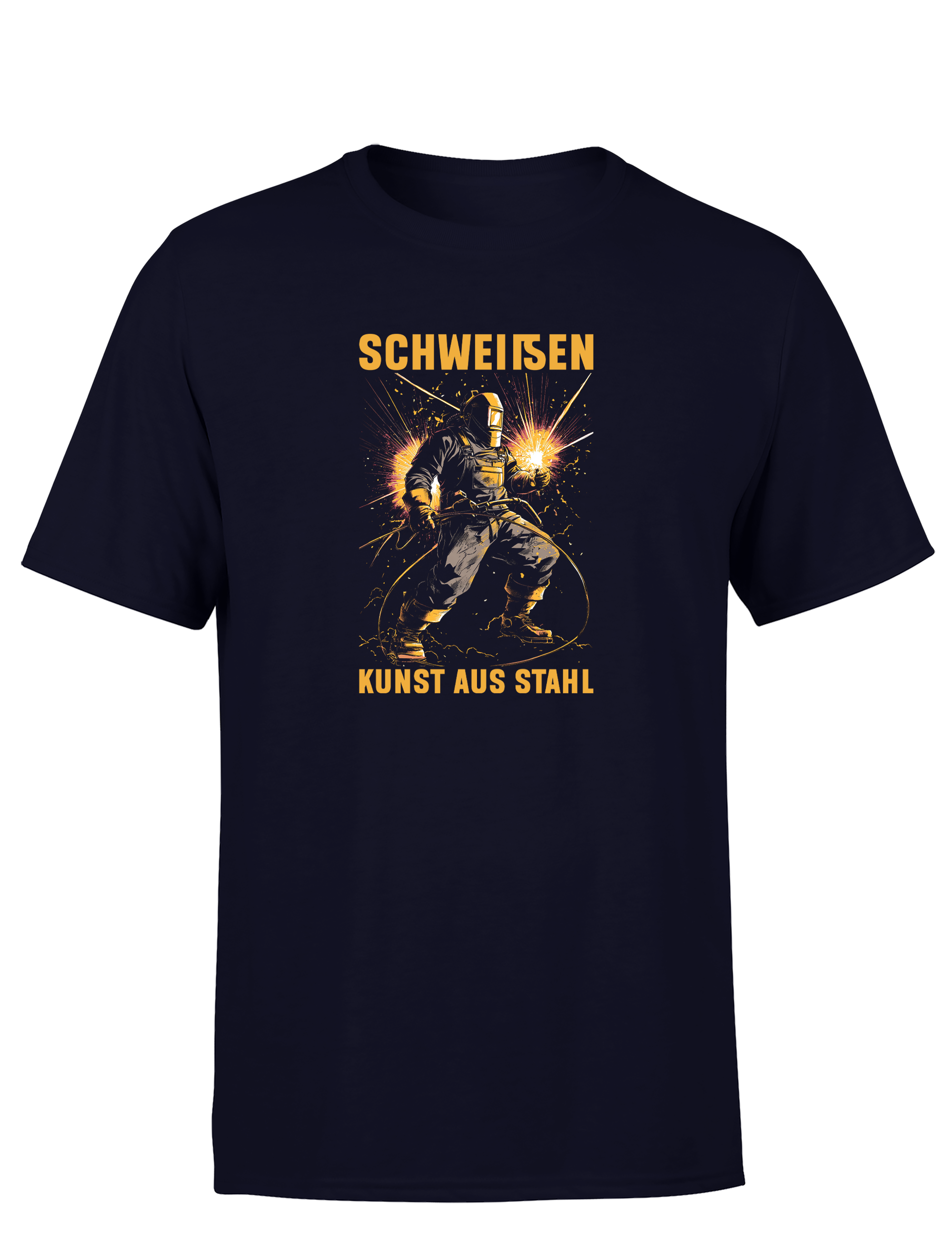 Schweißen – Kunst aus Stahl – Herren T-Shirt im Retro Stil | Lustiges Shirt für Schweißer, Metallbauer & Handwerker