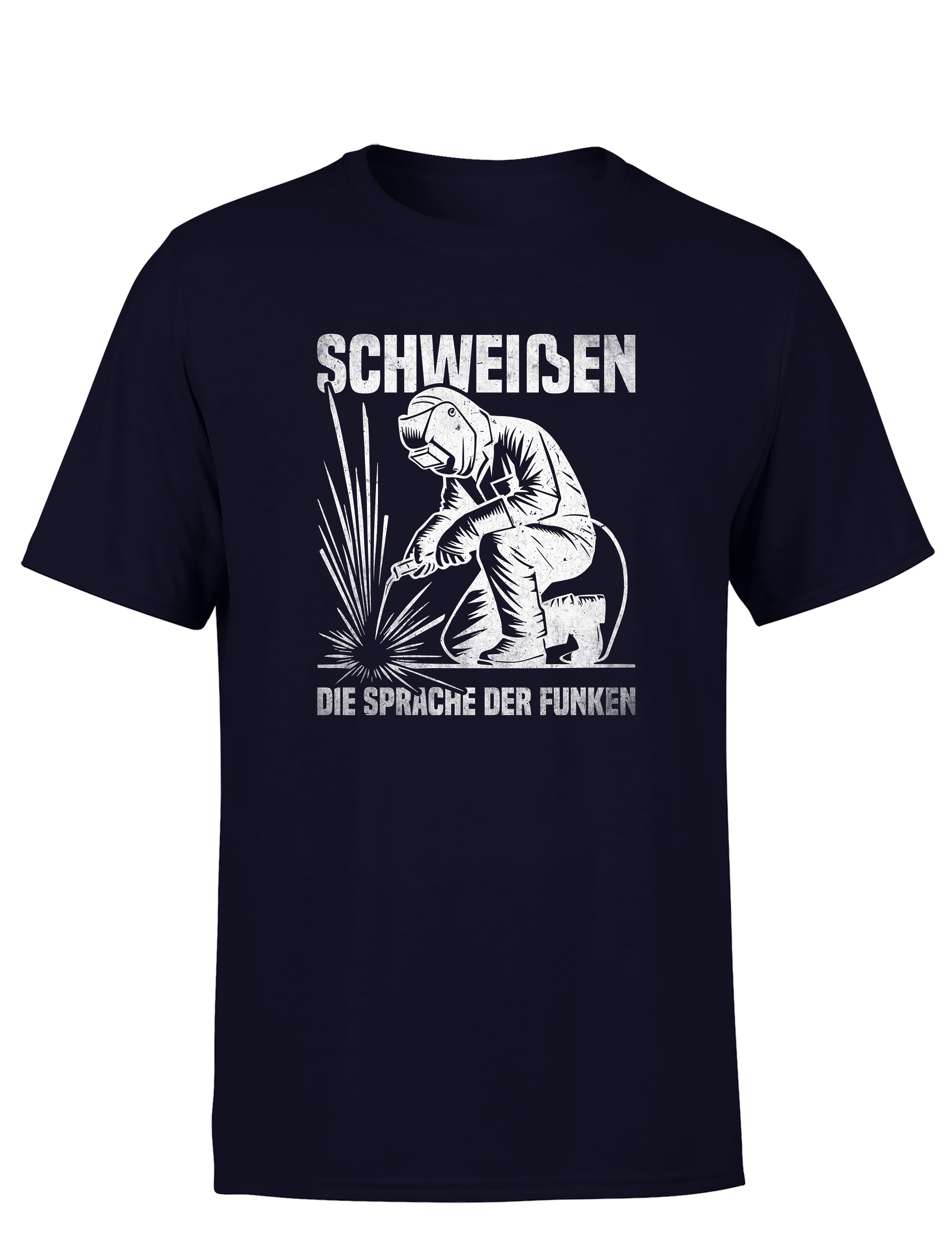 Schweißen – die Sprache der Funken – Herren T-Shirt im Retro Stil | Lustiges Shirt für Schweißer, Metallbauer & Handwerker